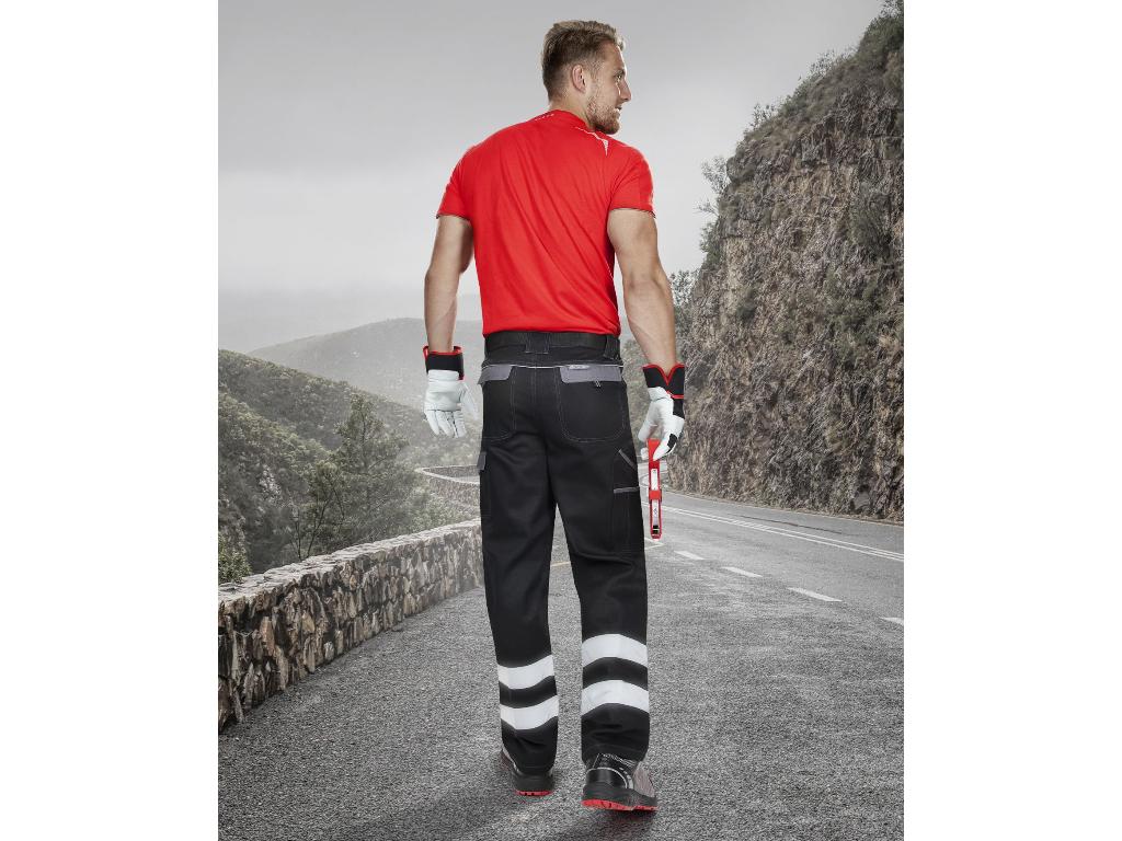 Nohavice ARDON®COOL TREND s reflex. pruhy čierne