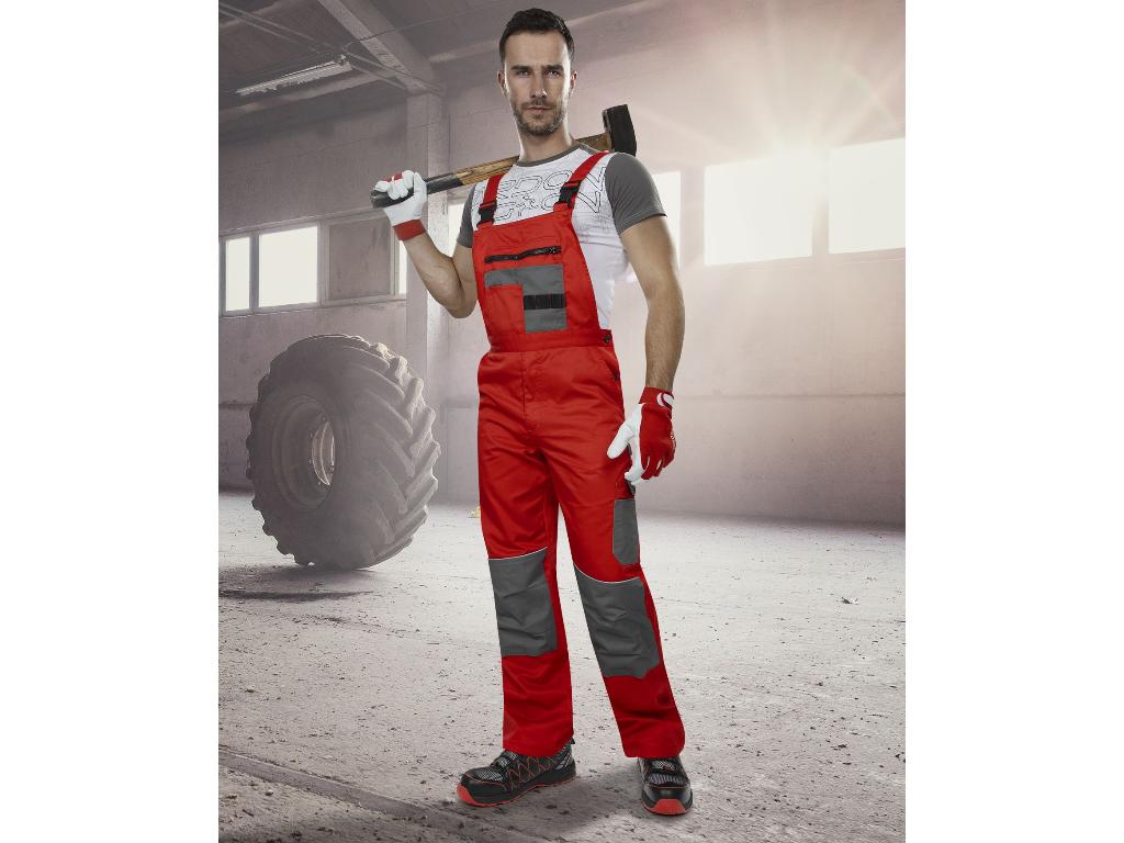 Nohavice na traky ARDON®2STRONG červeno-šedé