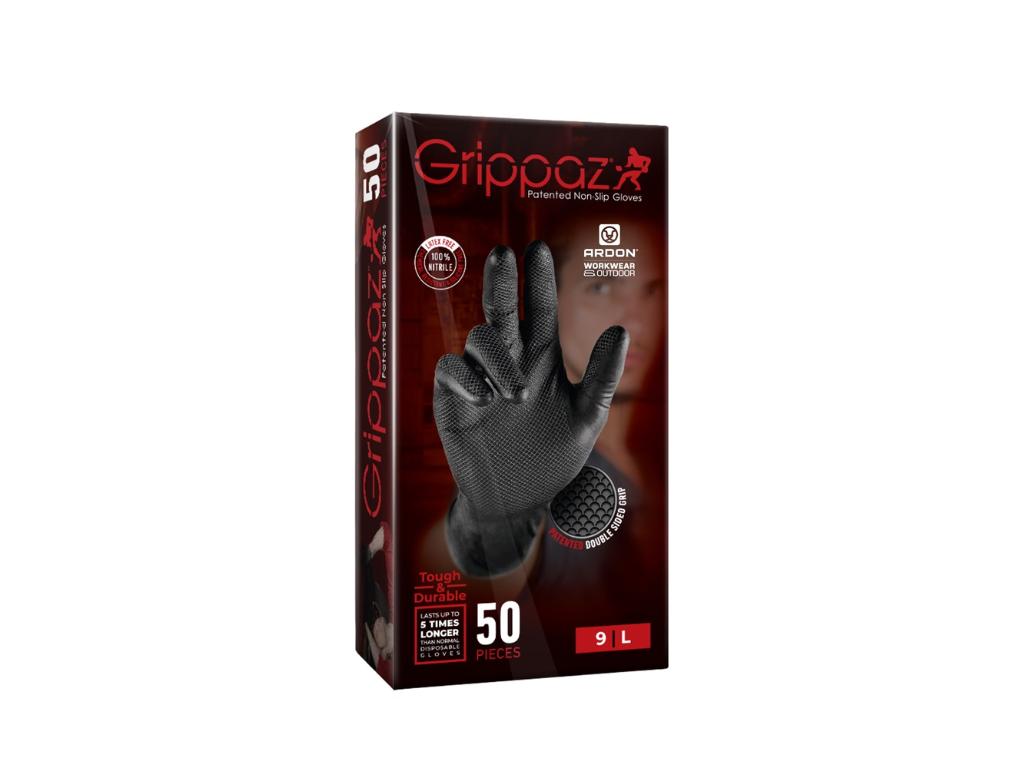 Jednorázové rukavice GRIPPAZ® 246 - čierna