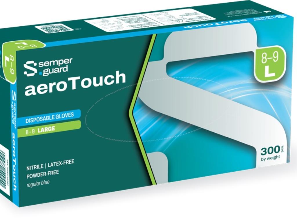 Jednorázové rukavice SEMPERGUARD® aeroTouch - nepudrované - modrá