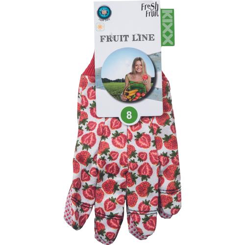 FRESH FRUIT rukavice bavlnené s PVC bodmi, červené