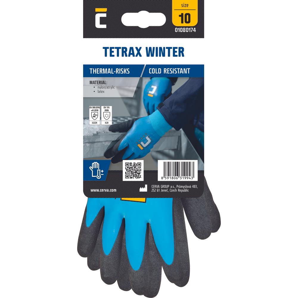 TETRAX WINTER rukavice modrá/čierna