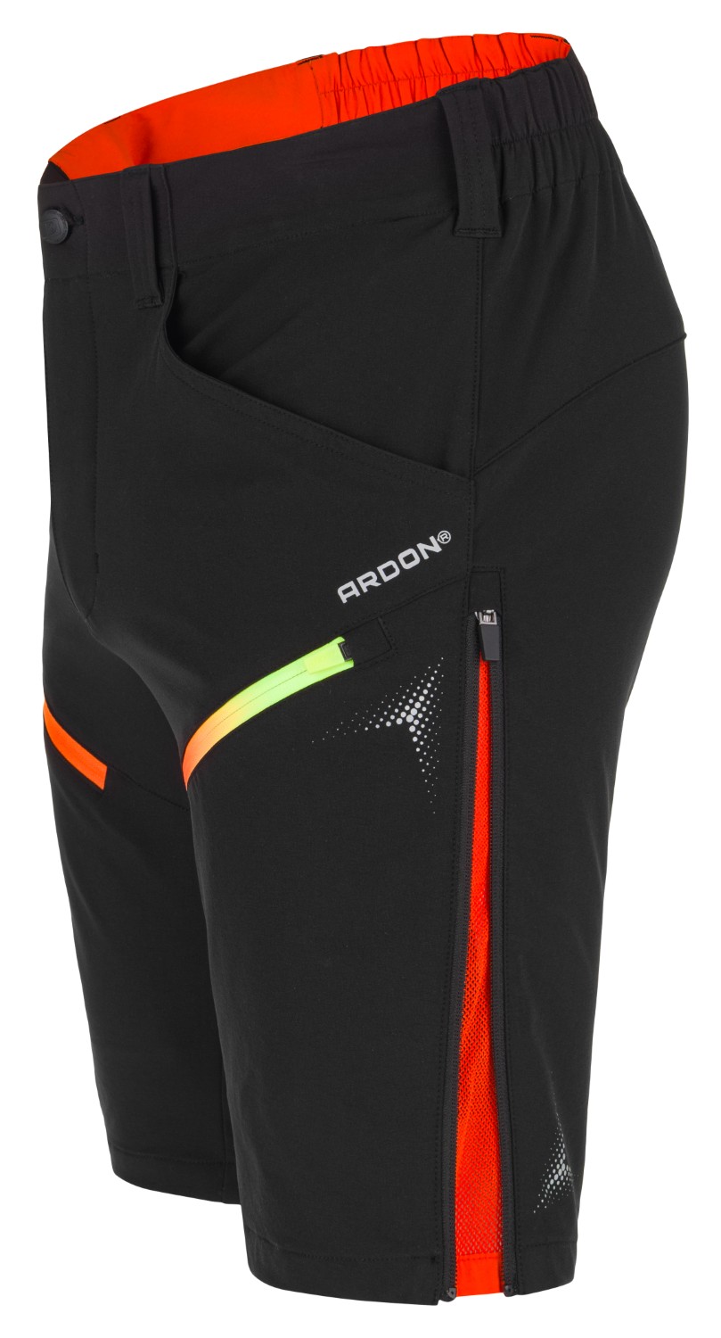 Softshellové kraťasy ARDON®CREATRON® čierna neon