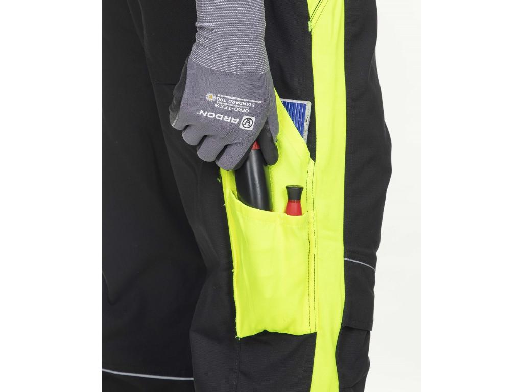 Nohavice ARDON®NEON čierno-žltá skrátené