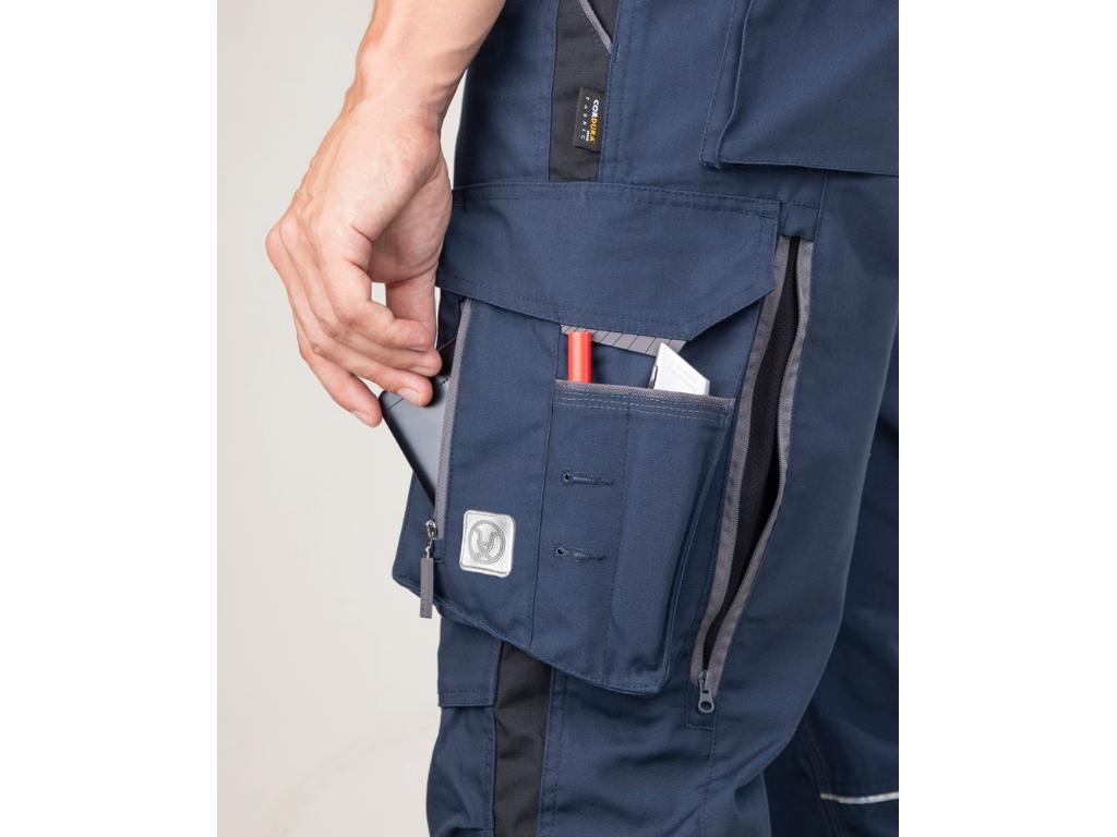 Nohavice ARDON®URBAN+ tmavo modré predĺžené