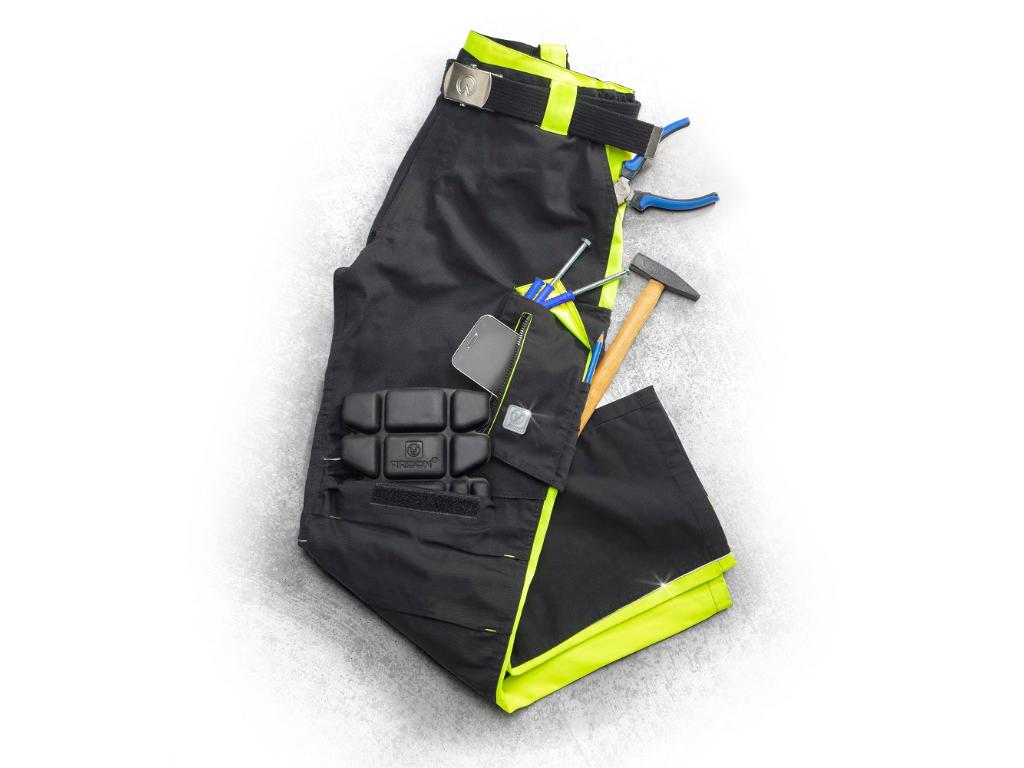 Nohavice ARDON®NEON čierno-žltá skrátené