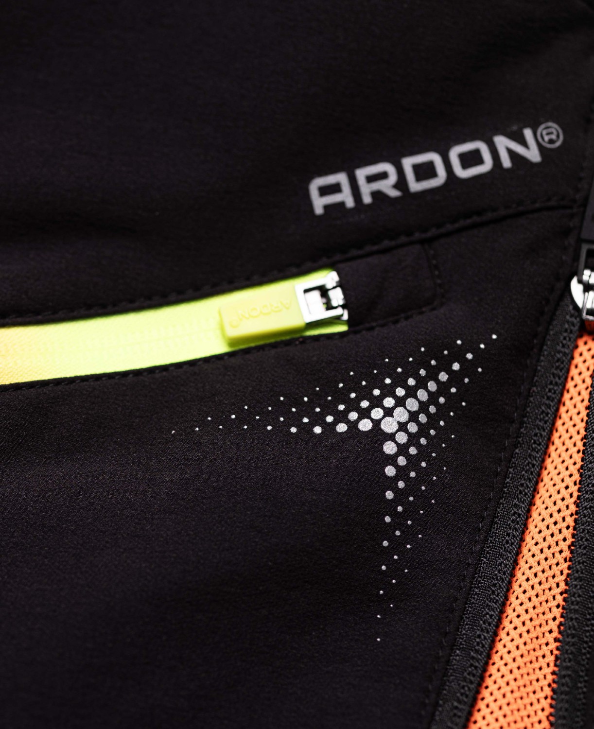 Softshellové kraťasy ARDON®CREATRON® čierna neon