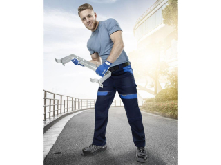 Nohavice ARDON®COOL TREND tmavo modré-svetlo modré predĺžené