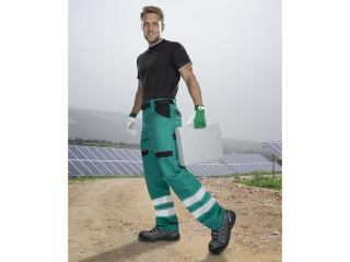 Nohavice ARDON®COOL TREND s reflex. pruhy zelené