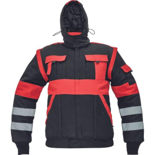 MAX WINTER RFLX bunda čierna/červená